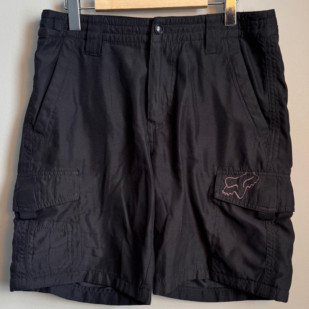 Fox Racing Hydro Series Cargo Shorts Black Mens Size 30 Utility MTB Rugged‎
